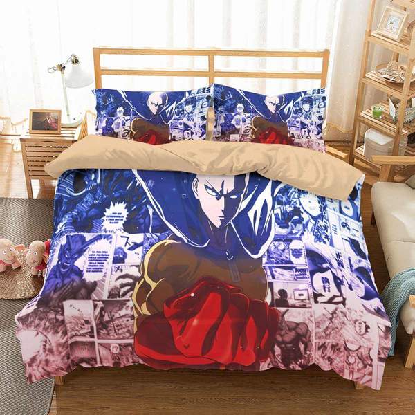 One Punch Man Duvet Cover and Pillowcase Set Bedding Set 721 One Punch Man Duvet Cover and Pillowcase Set Bedding Set 721