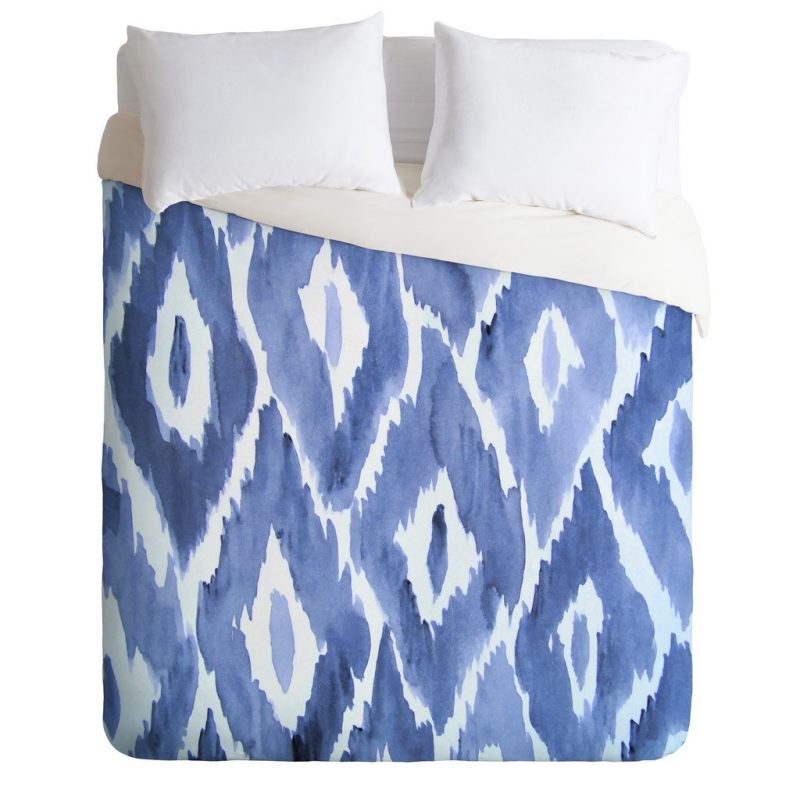 Painterly Lkat In Indigo Duvet Cover and Pillowcase Set Bedding Set Painterly Lkat In Indigo Duvet Cover and Pillowcase Set Bedding Set