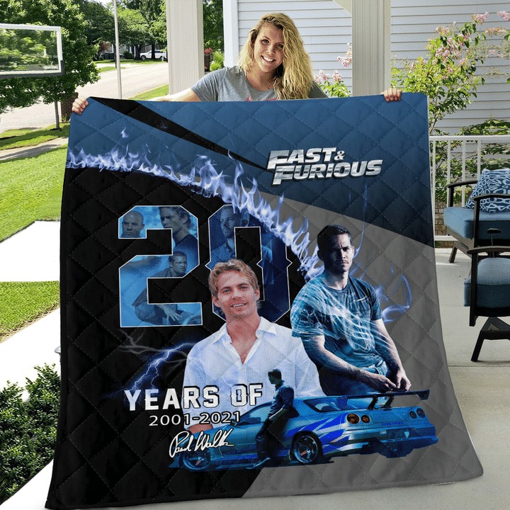 Paul Walker Fast And Furious 20 Years Of 2001 2021 Quilt Blanket Paul Walker Fast And Furious 20 Years Of 2001 2021 Quilt Blanket
