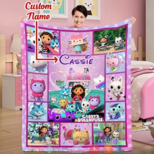 Personalized GabbyS Dollhouse Blanket