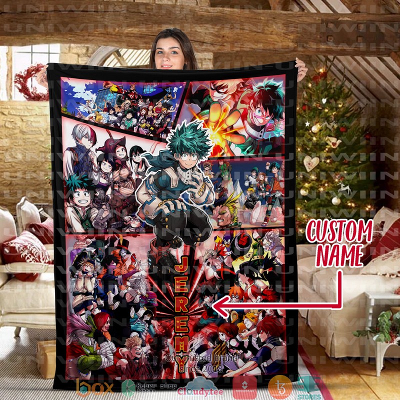 Personalized My Hero Academy Character Blanket Personalized My Hero Academy Character Blanket