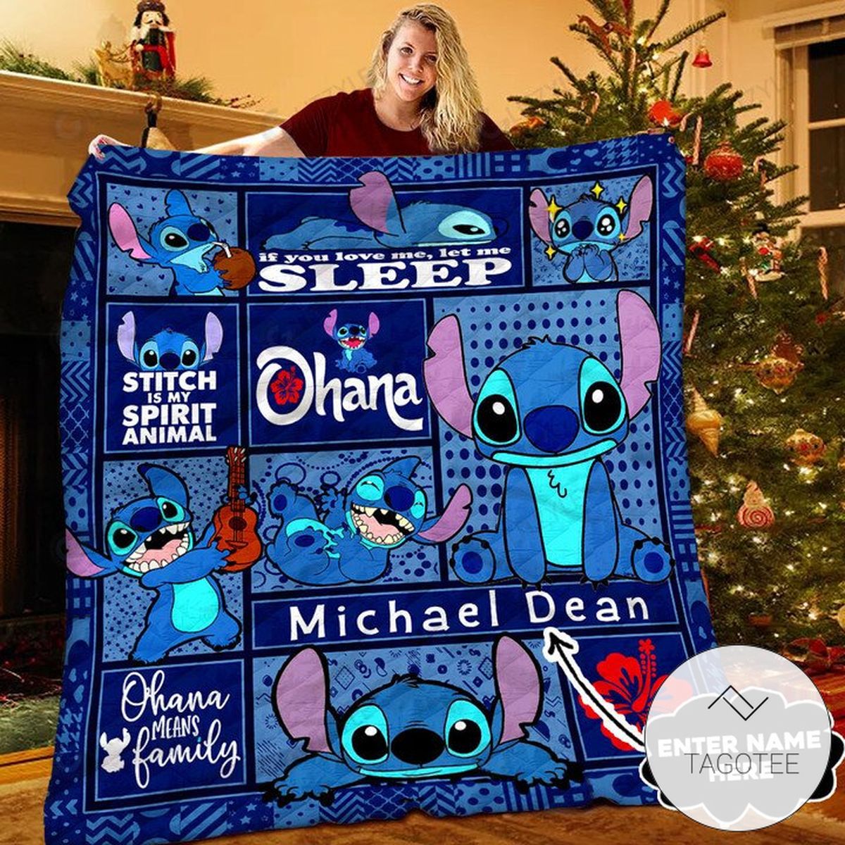 Personalized Ohana Stitch Is My Spirit Animal Blanket Personalized Ohana Stitch Is My Spirit Animal Blanket
