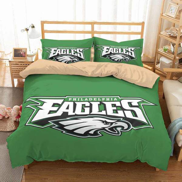 Philadelphia Eagles Duvet Cover and Pillowcase Set Bedding Set 516 Philadelphia Eagles Duvet Cover and Pillowcase Set Bedding Set 516