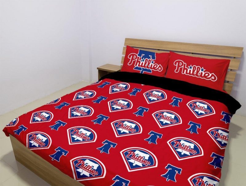Philadelphia Phillies Duvet Cover and Pillowcase Set Bedding Set 1027 Philadelphia Phillies Duvet Cover and Pillowcase Set Bedding Set 1027