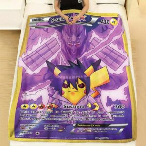 Pikachu Sasuke Sasukachu Soft Blanket