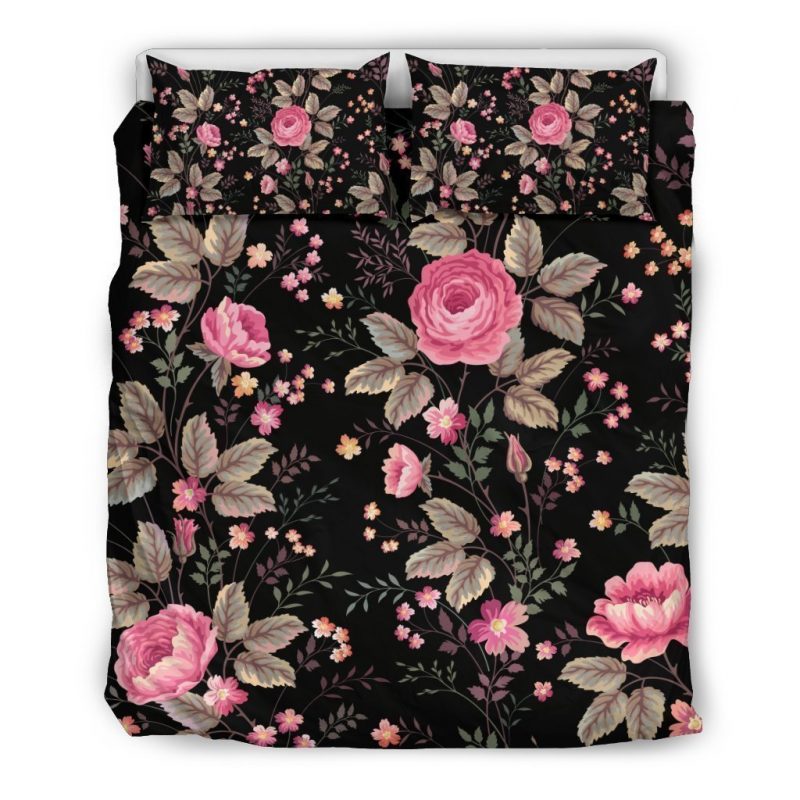 Pink Floral Flower Pattern Print Duvet Cover and Pillowcase Set Bedding Set Pink Floral Flower Pattern Print Duvet Cover and Pillowcase Set Bedding Set