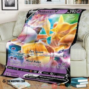 Pokemon Alakazam V Soft Blanket 4