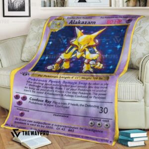 Pokemon Basic Alakazam Bedding Set And Quilt Blanket