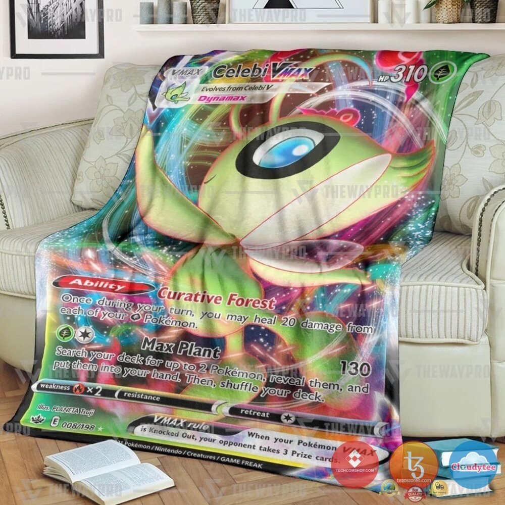 Pokemon Celebi Vmax Chilling Reign Blanket Pokemon Celebi Vmax Chilling Reign Blanket