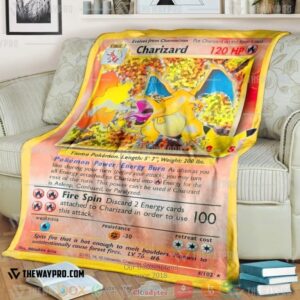Pokemon Charizard Celebrations Holo Soft Blanket