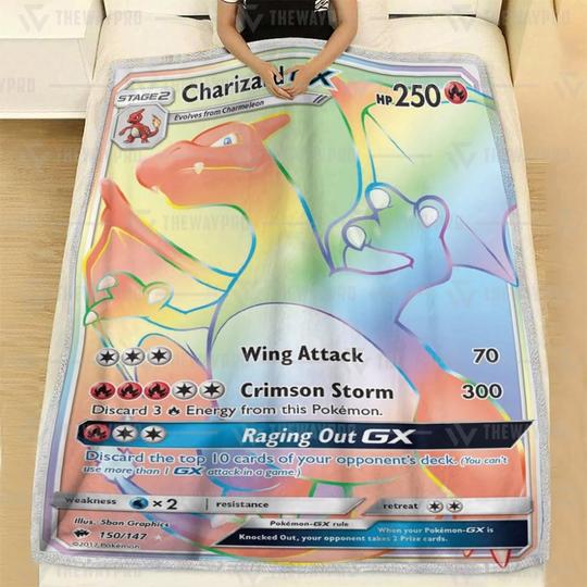 Pokemon Charizard Gx Blanket Rug Tumbler Pokemon Charizard Gx Blanket Rug Tumbler