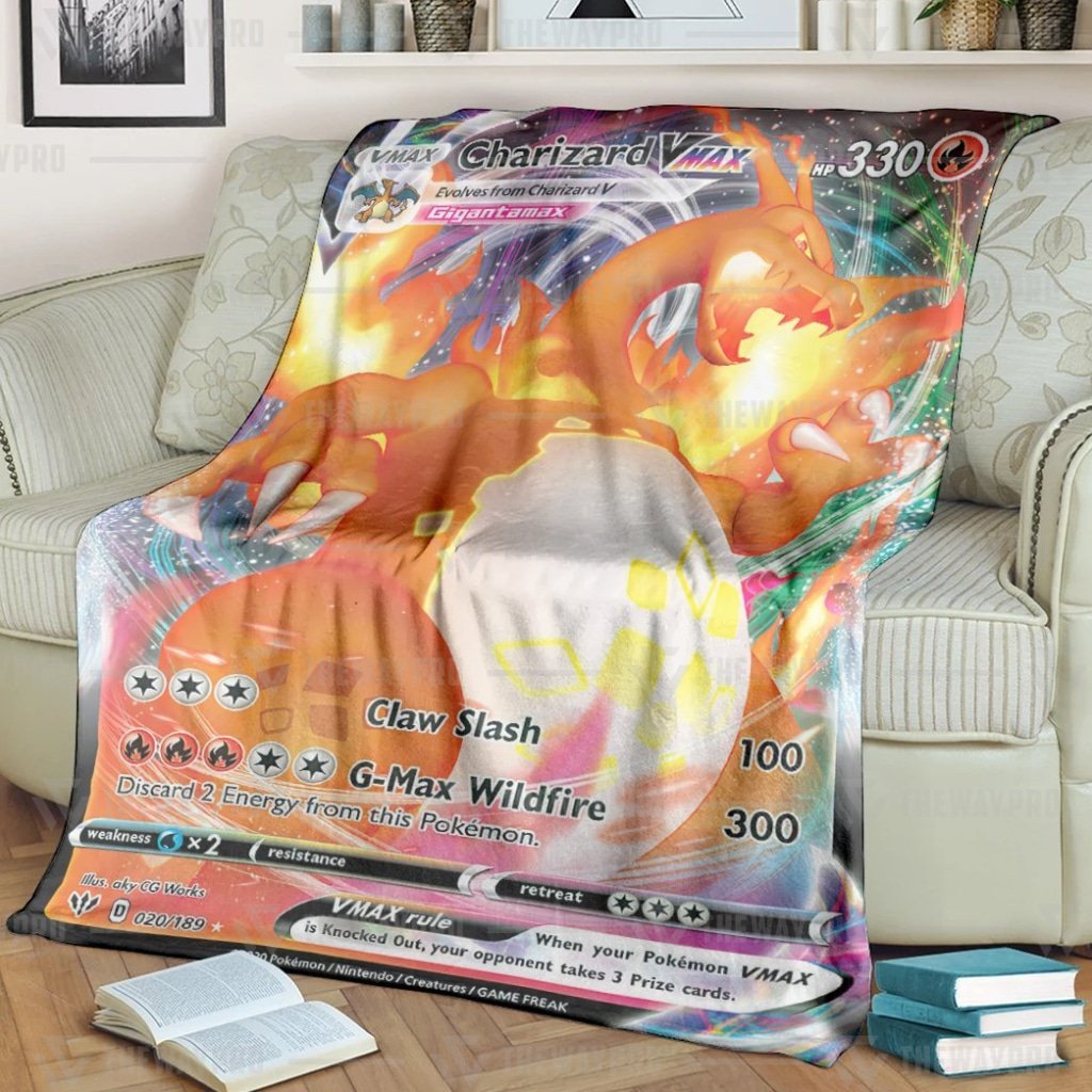 Pokemon Charizard Vmax Darkness Ablaze Blanket 4 Pokemon Charizard Vmax Darkness Ablaze Blanket 4