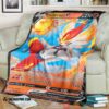 Pokemon Cinderace V Shining Fates Soft Blanket 4
