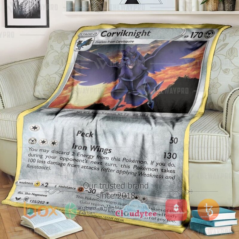 Pokemon Corviknight Blanket 3 Pokemon Corviknight Blanket 3