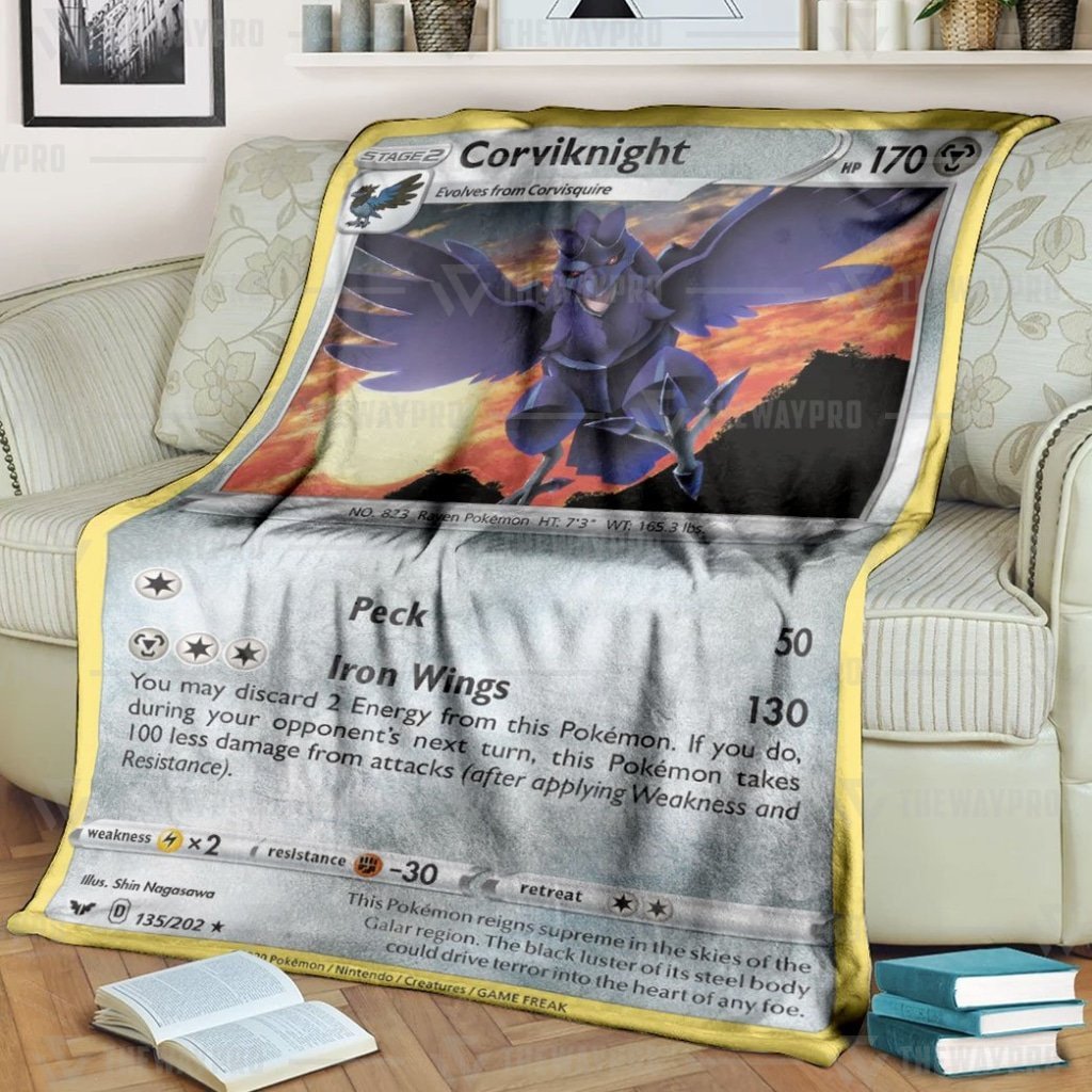Pokemon Corviknight Blanket Pokemon Corviknight Blanket