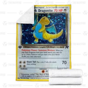 Pokemon Dark Dragonite Blanket