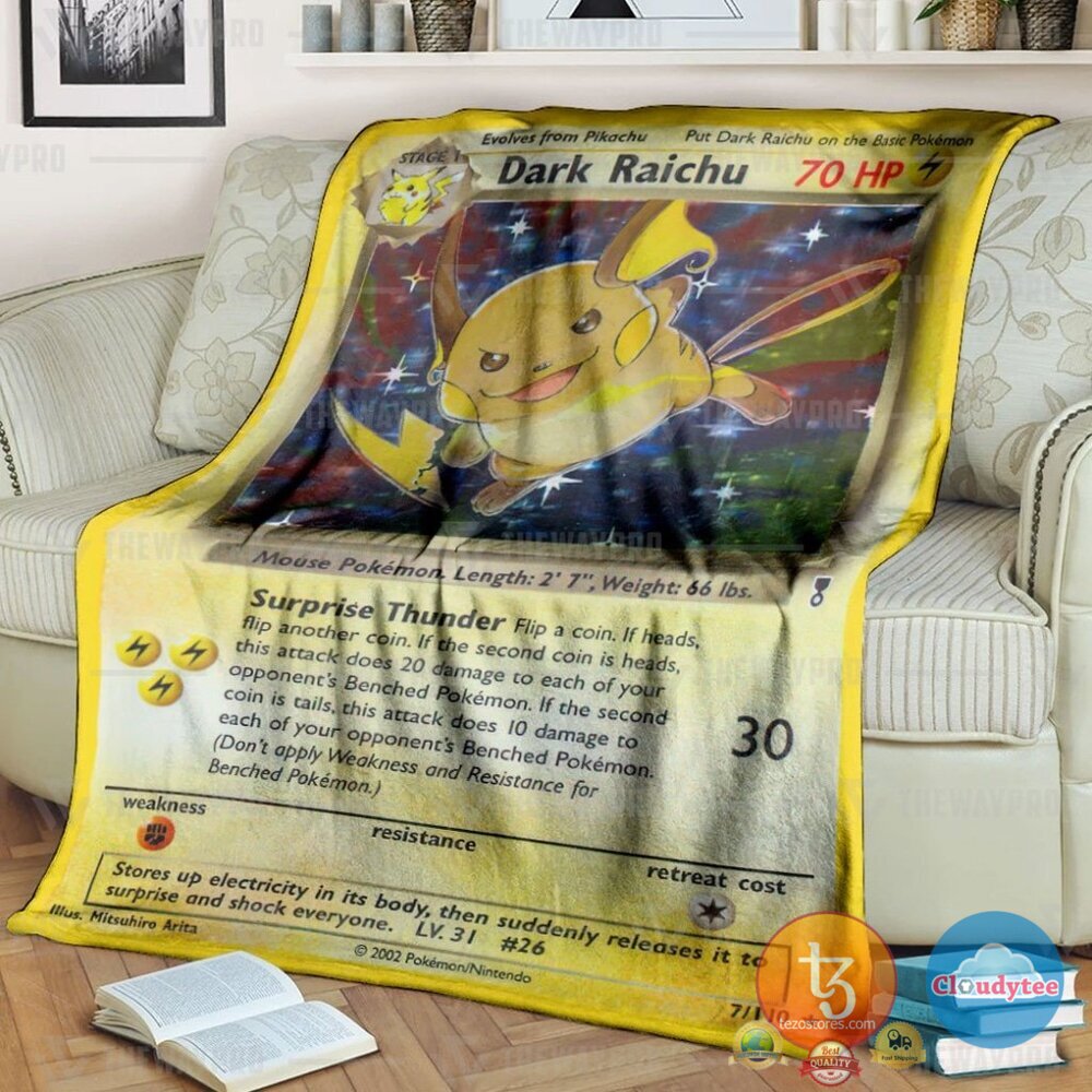 Pokemon Dark Raichu Legendary Collection Blanket Pokemon Dark Raichu Legendary Collection Blanket