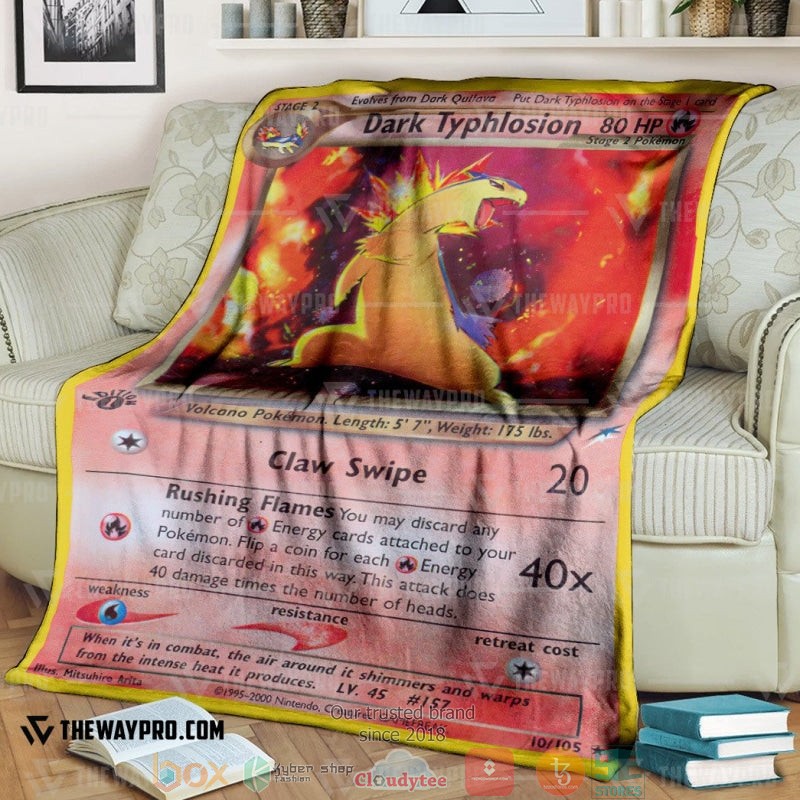 Pokemon Dark Typhlosion 1St Edition Soft Blanket Pokemon Dark Typhlosion 1St Edition Soft Blanket