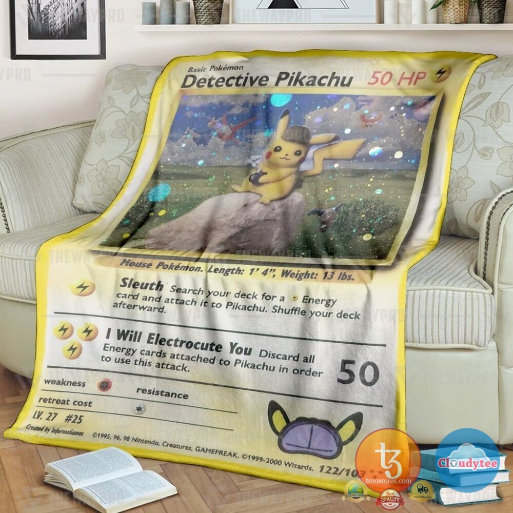 Pokemon Detective Pikachu Blanket 5 Pokemon Detective Pikachu Blanket 5