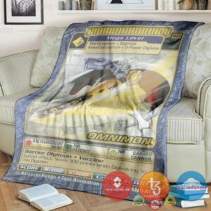 Pokemon Digimon Omnimon Soft Blanket
