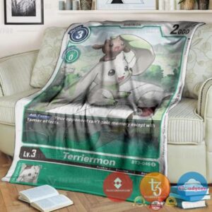 Pokemon Digimon Terriermon Soft Blanket