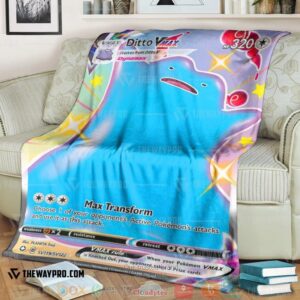 Pokemon Ditto Vmax Shining Fates Soft Blanket
