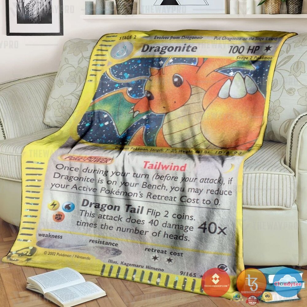Pokemon Dragonite Expedition Holo Blanket Pokemon Dragonite Expedition Holo Blanket