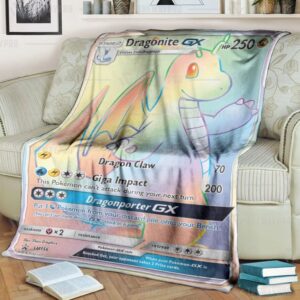 Pokemon Dragonite Gx Dragonporter Rainbow Blanket
