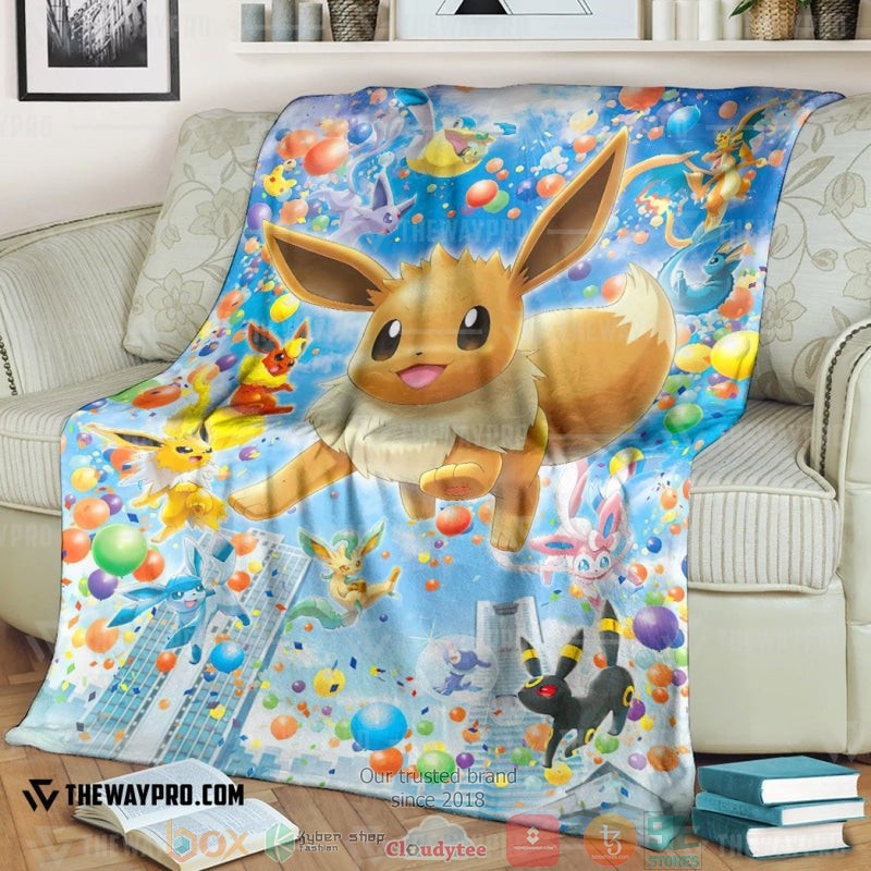 Pokemon Eevee Evolution Soft Blanket Pokemon Eevee Evolution Soft Blanket