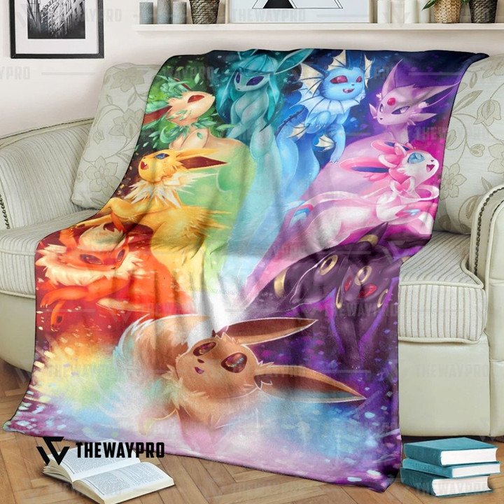 Pokemon Eevee Rainbow Bedding Set And Quilt Blanket Pokemon Eevee Rainbow Bedding Set And Quilt Blanket