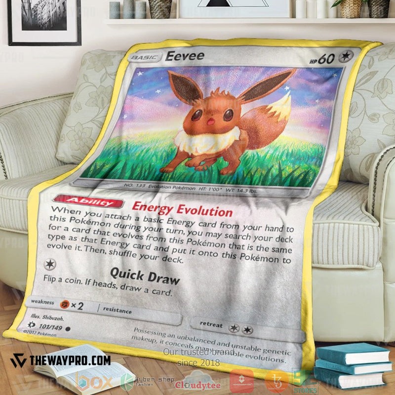 Pokemon Eevee Sun And Moon Soft Blanket Pokemon Eevee Sun And Moon Soft Blanket