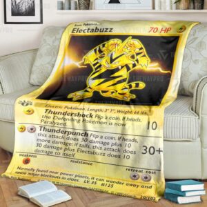 Pokemon Electabuzz Base Set Blanket