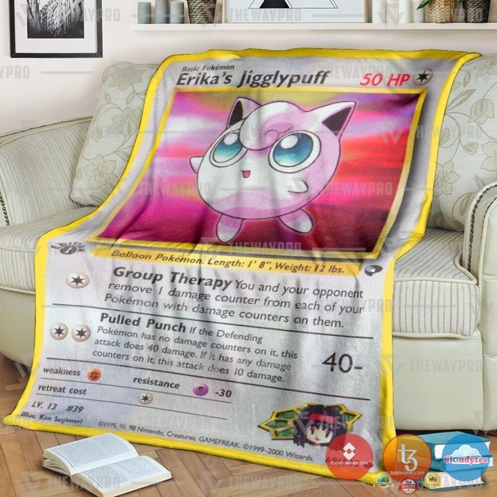 Pokemon ErikaS Jigglypuff Gym Challenge Blanket Pokemon ErikaS Jigglypuff Gym Challenge Blanket