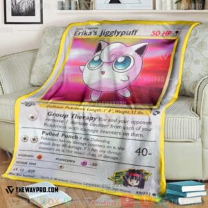 Pokemon ErikaS Jigglypuff Gym Challenge Soft Blanket