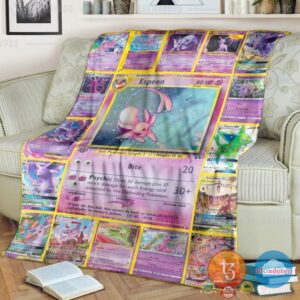 Pokemon Espeon Cards Blanket