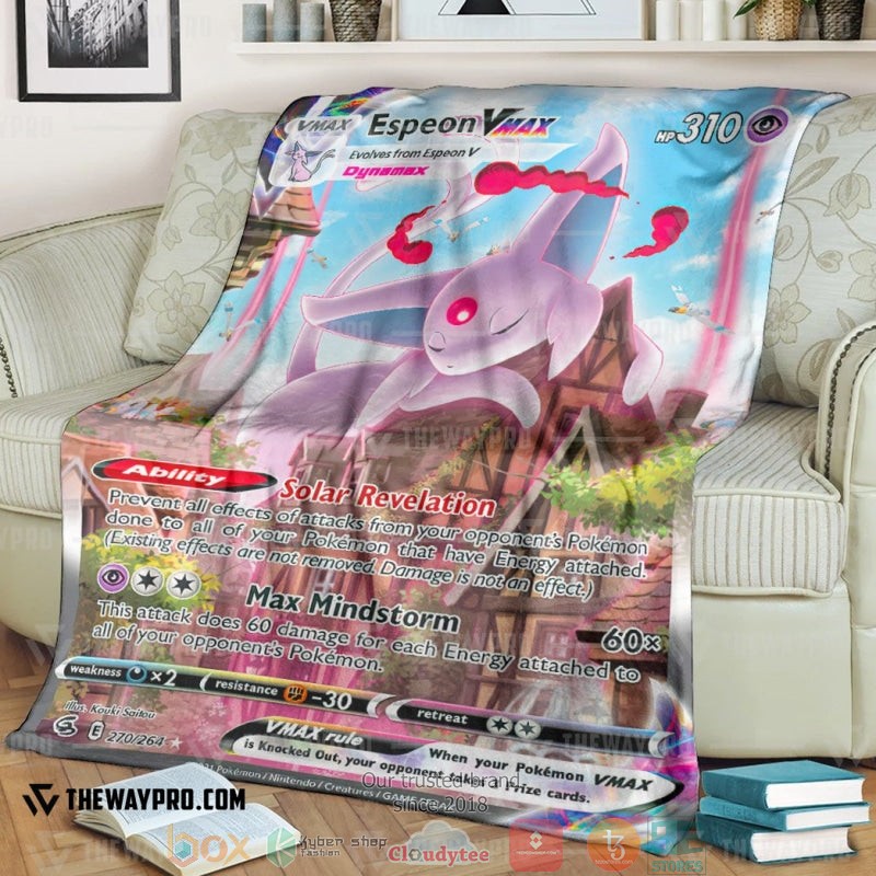 Pokemon Espeon Vmax Fusion Strike Soft Blanket Pokemon Espeon Vmax Fusion Strike Soft Blanket
