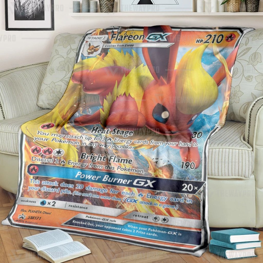 Pokemon Flareon Gx Blanket Pokemon Flareon Gx Blanket