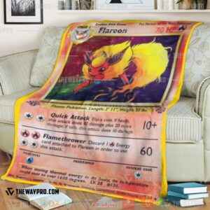 Pokemon Flareon Soft Blanket