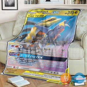 Pokemon Garchomp And Giratina Gx Unified Minds Blanket 4