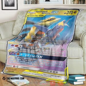 Pokemon Garchomp And Giratina Gx Unified Minds Soft Blanket 4