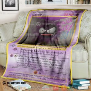 Pokemon Gastly 1St Edition Soft Blanket 4