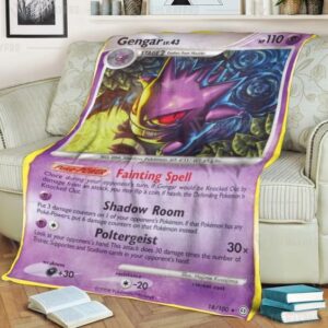 Pokemon Gengar Blanket Quilt Tumbler Rug 5