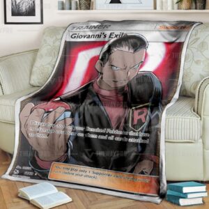 Pokemon GiovanniS Exile Hidden Fates Blanket