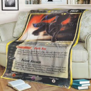 Pokemon Gold Star Umbreon Blanket Quilt Tumbler Rug 5