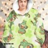 Pokemon Grookey Fleece Hoodie Blanket