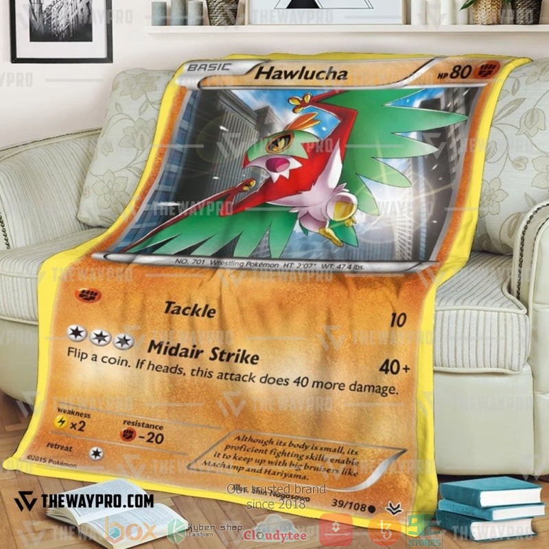 Pokemon Hawlucha Roaring Skies Soft Blanket Pokemon Hawlucha Roaring Skies Soft Blanket