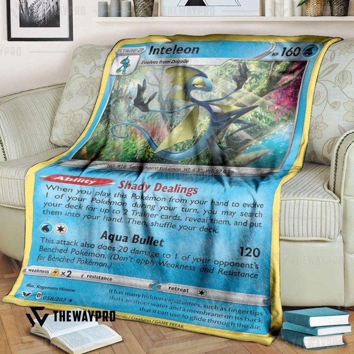 Pokemon Inteleon Sword Shield Bedding Set And Quilt Blanket Pokemon Inteleon Sword Shield Bedding Set And Quilt Blanket