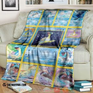 Pokemon Lapras Cards Version 2 Soft Blanket