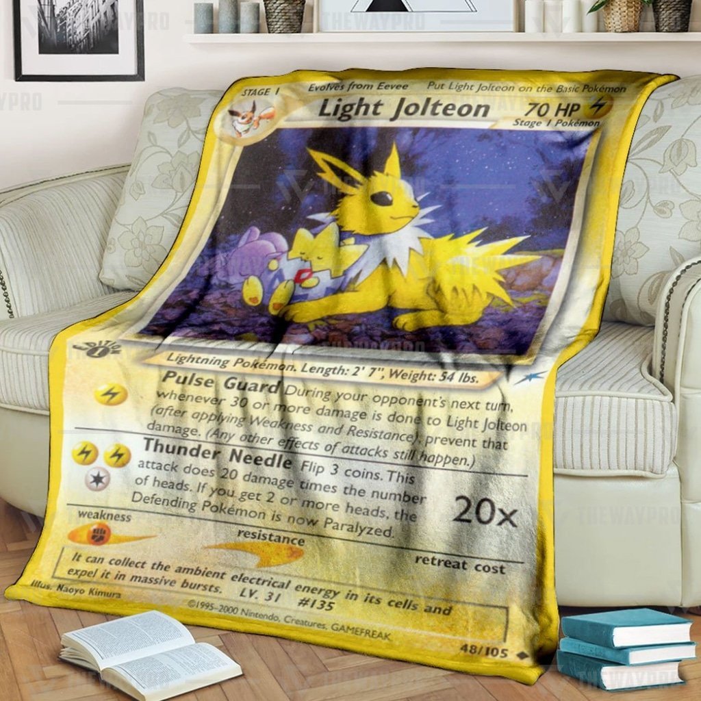 Pokemon Light Jolteon 1St Edition Blanket 4 Pokemon Light Jolteon 1St Edition Blanket 4
