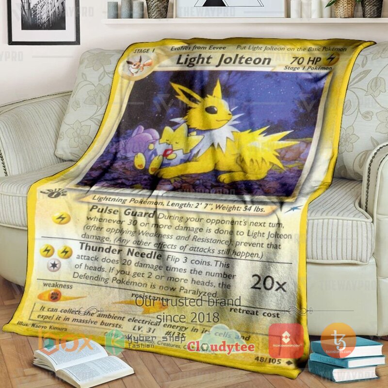 Pokemon Light Jolteon 1St Edition Blanket 5 Pokemon Light Jolteon 1St Edition Blanket 5